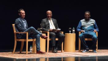 Left to right: Benjamin Z. Houlton, Director of the John Muir Institute of the Environment and Professor in the Department of Land, Air and Water Resources, UC Davis Chancellor, Gary May and Gary Grice